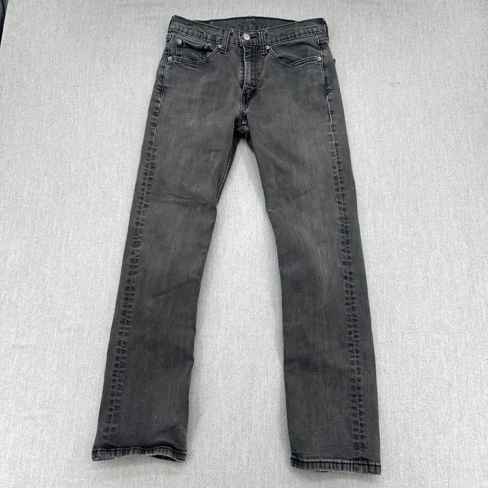 Levis 514 Jeans Mens 31x32 Gray Wash Skinny Fit Tapered Leg Stretch Denim